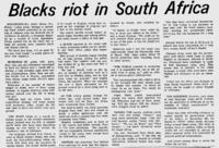Blacks Riot in South Africa