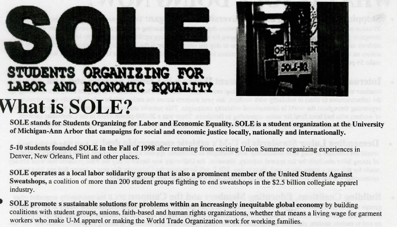 What is SOLE? Flyer