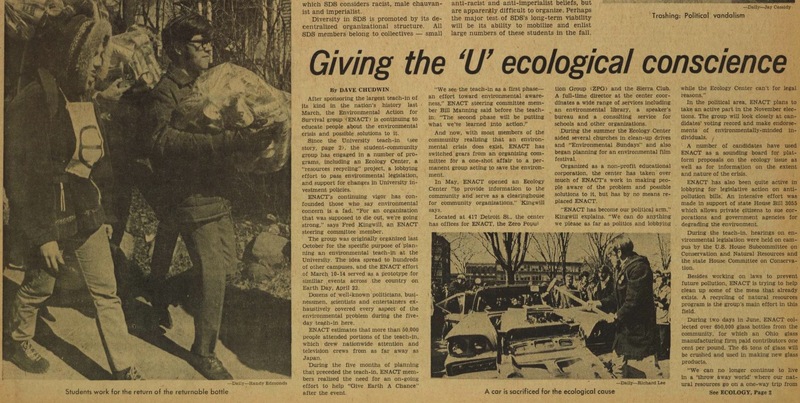 Ecology Center: "Giving the 'U' Ecological Conscience"