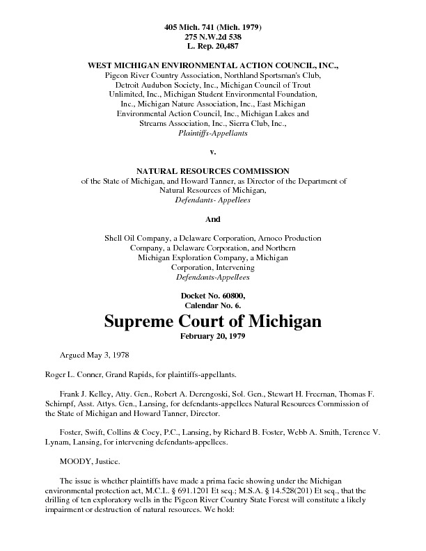 Supreme Court Ruling, WMEAC v. NRC · Give Earth a Chance: Environmental  Activism in Michigan