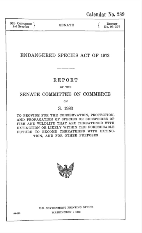 Endangered Species Act 1973 