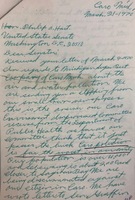 Letter to Senator Hart about Michigan Sugar Company Plant, 1970.