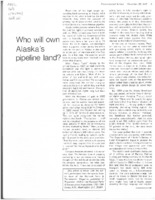 Who Will Own Alaska's Pipeline Land