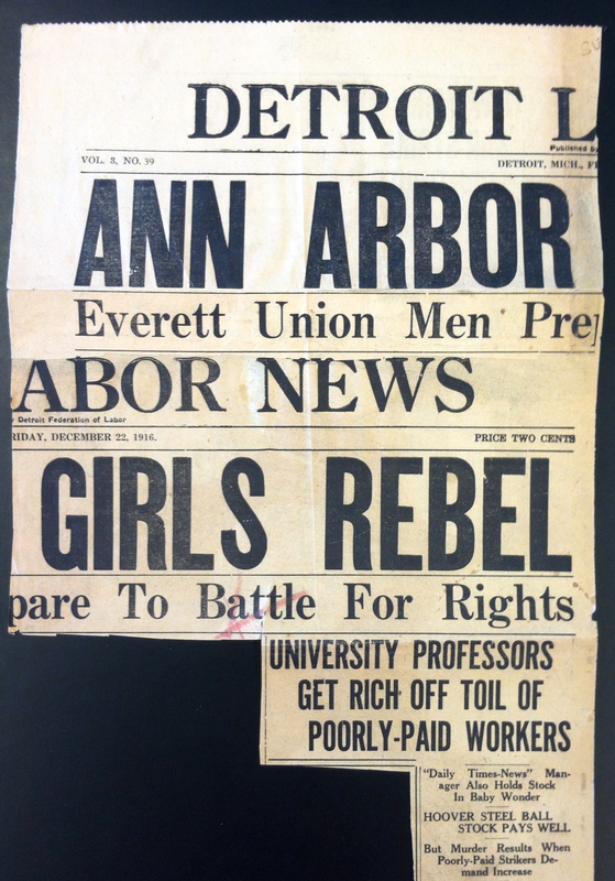 Detroit Labor News: "Ann Arbor Girls Rebel"