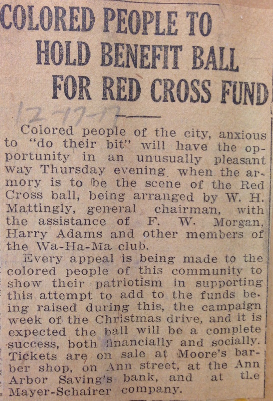 "Colored People to Hold Benefit Ball for Red Cross Fund"