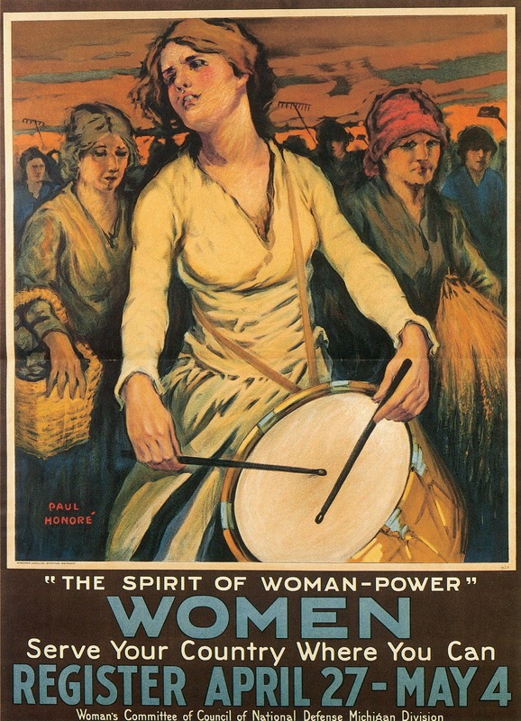 "The Spirit of Woman Power" by Paul Honore, 1917. 