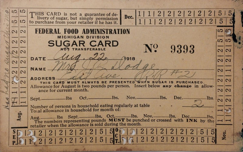 Sugar Ration Card