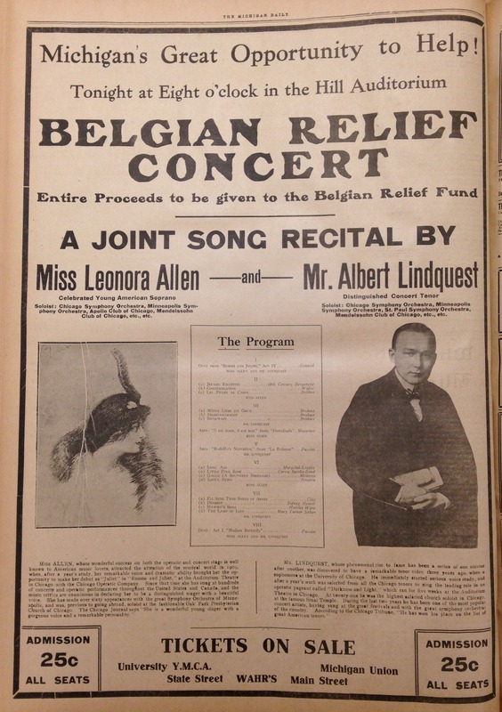 Concert for  Belgian Relief on Campus