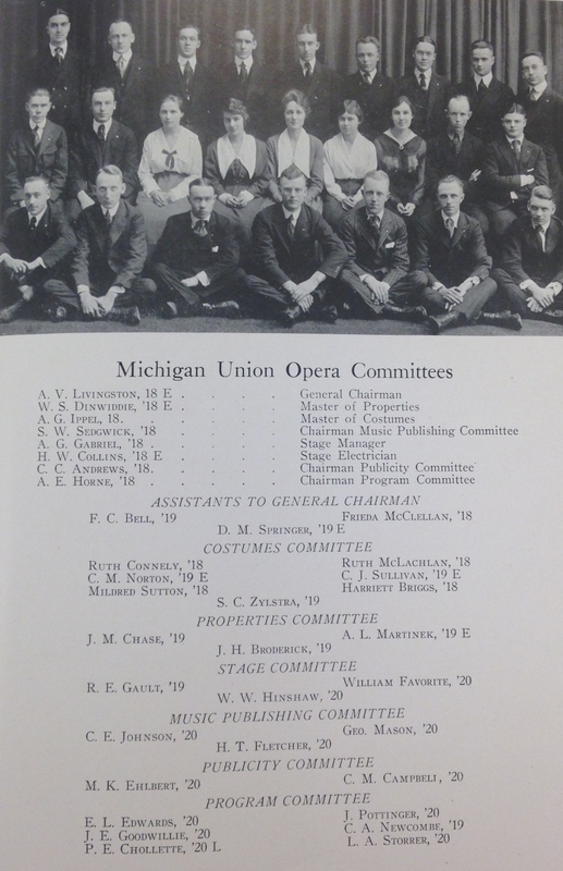 Michigan Union Opera Committee, Michiganesian 1918.jpg