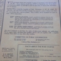 Facts about the War Committee on Public Information
