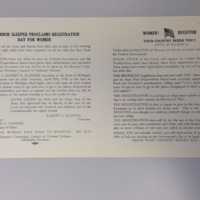 Registration Card (Front and Back) For Women
