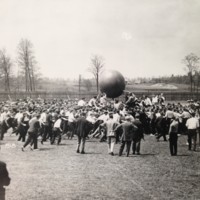 Freshman Sophomore Push ball contest, Ferry Field, 1907. 