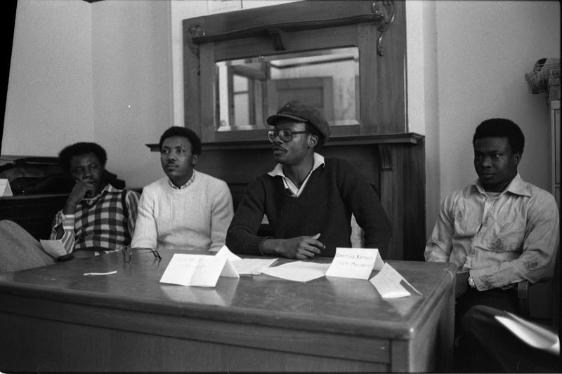 Panel of Students at a Table, February 16, 1978