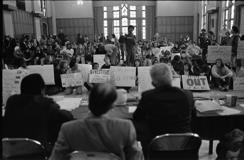 South Africa Protesters in Front of the Regents, S.A. Protests Regents, March 16, 1978