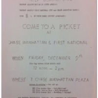 Chase Manhattan Picket Flyer