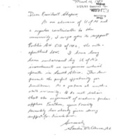 Letter to President Shapiro from Sandra McClennen