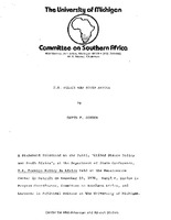 The University of Michigan Committee on Southern Africa: U.S. Policy and South Africa, December 13, 1979