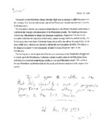 Letter on destruction of Palestinian shanty