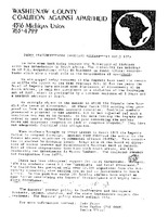 WCCAA press release, April 19, 1979