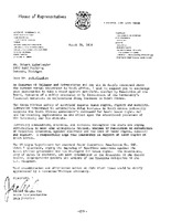 State Rep. Jackie Vaughn Letter to Regent Nederlander Regarding House Concurrent Resolution No. 462, March 20, 1978