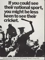 London Anti-Apartheid Movement Cricket Poster