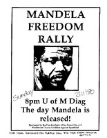 Mandela Freedom Rally Flyer