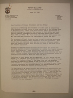 Perry Bullard form letter to Presidents of student government and news editors, March 31 1980