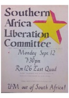 Southern Africa Liberation Committee Flyer