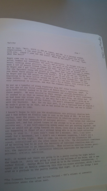 Carl Oglesby Interview page 7