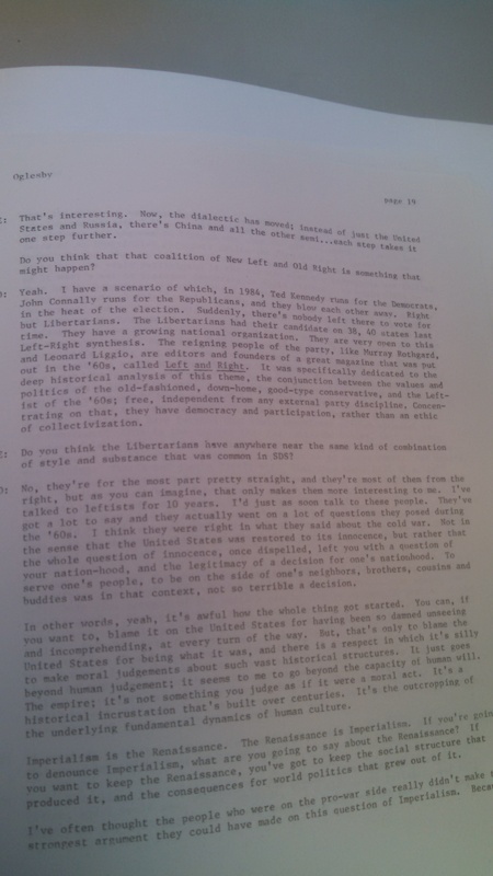 Carl Oglesby Interview page 20