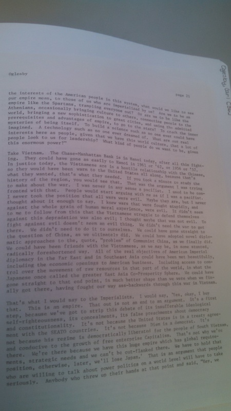 Carl Oglesby Interview page 21