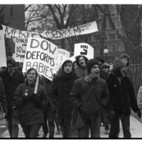 University of Michigan Students March Against Dow Chemical