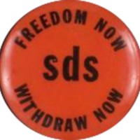 &quot;Freedom Now, Withdraw Now&quot; SDS button