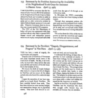“Statement by the President: ‘Tragedy, Disappointment, and Progress’ in Vietnam. April 17, 1965”