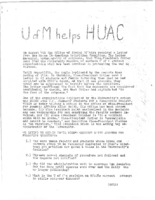 U of M Helps HUAC