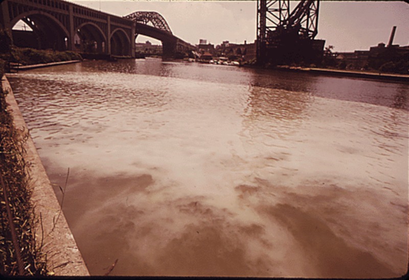 Sewage in Cuyahoga River