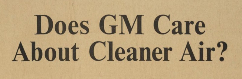 GM Cleaner Air Ad (1970)