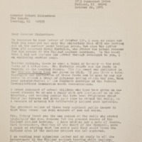 Letter to Senator Robert Richardson 