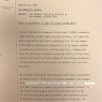 WMEAC Washington Lobbying (1982)