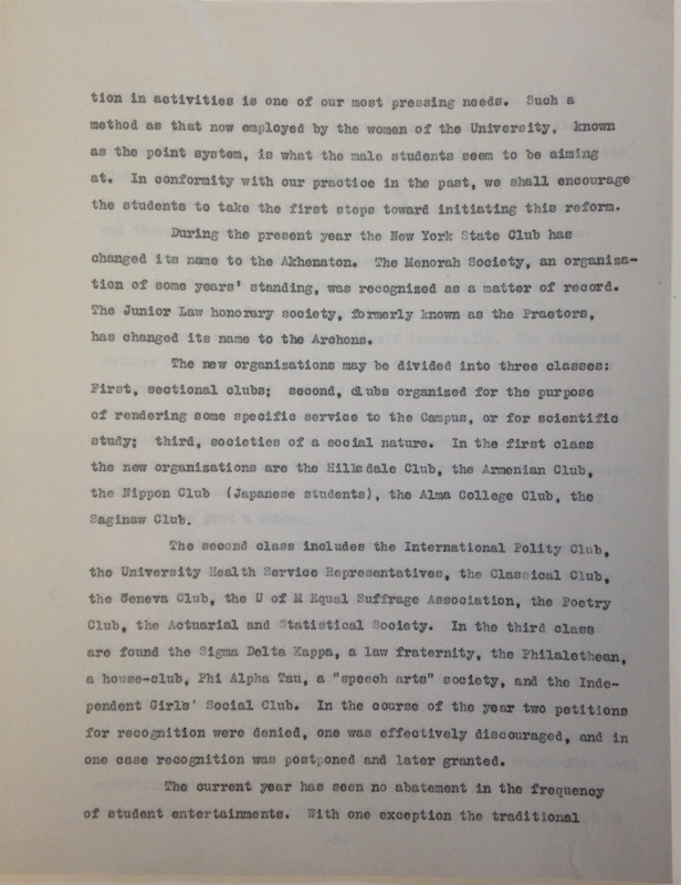 Annual Report of the Committee for Student Affairs, 1915-1916, pg. 2.jpg