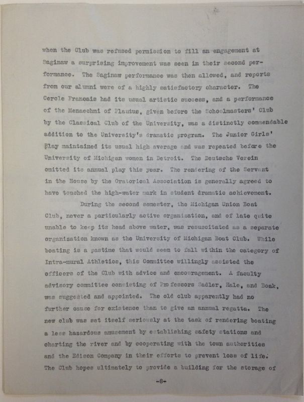 Annual Report of the Committee for Student Affairs, 1915-1916, pg. 8.jpg