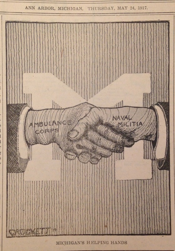 Ambulance Corps Naval Militia, The Michigan Daily May 24, 1917.jpg