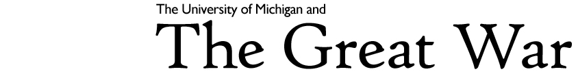 The University of Michigan and the Great War