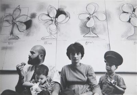 Dine with wife Nancy and two sons c 1965 with A Plant becomes a Fan maybe by ugo mulas.jpg