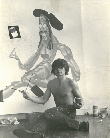 Peter Saul in his studio c1974.jpg
