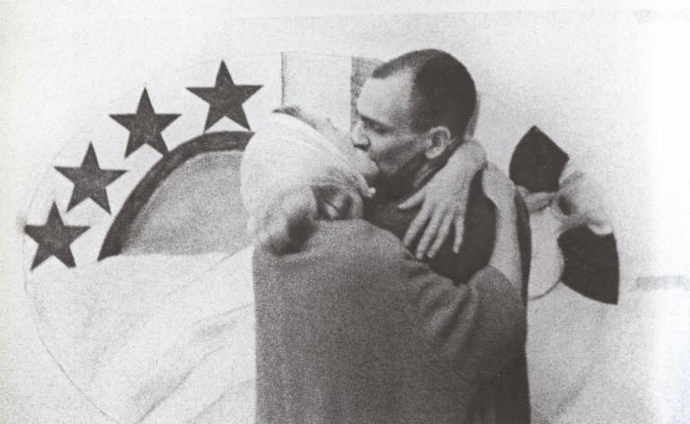 Wesselmann Tom and Claire W at Green Gallery in 1964 photo  by Jerry Goodman.jpg